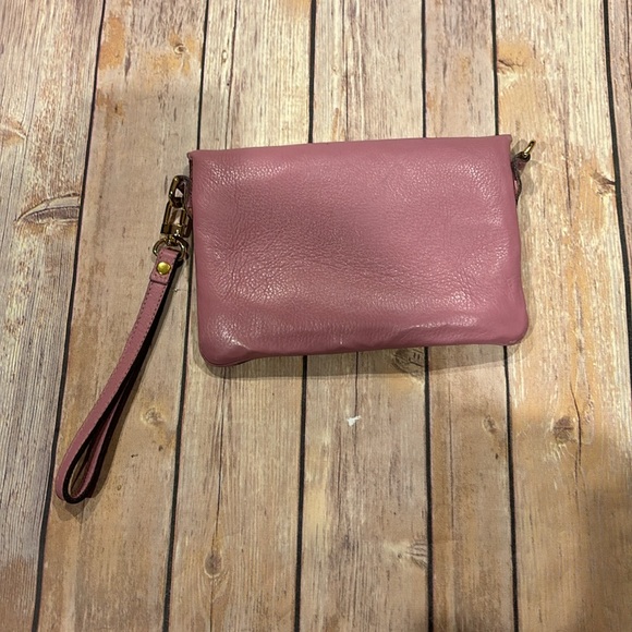 Remade Louis Vuitton  Damier Azur pouchette with pink soft peddled pink leather - Picture 2 of 4